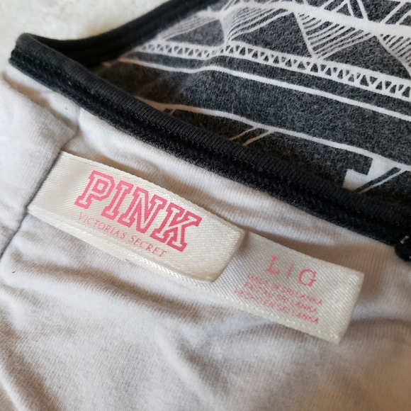 VS Pink Crop Top Black White Aztec Southwestern Design - Picture 8 of 10